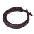Leather bangle bracelet, 'Surrounded by Beauty' - Artisan Crafted Leather Bangle Bracelet from Thailand (image 2e) thumbail