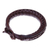Leather bangle bracelet, 'Surrounded by Beauty' - Artisan Crafted Leather Bangle Bracelet from Thailand (image 2f) thumbail