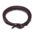 Leather bangle bracelet, 'Surrounded by Beauty' - Artisan Crafted Leather Bangle Bracelet from Thailand (image 2g) thumbail