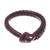 Leather wristband bracelet, 'Beautiful Balance' - Handcrafted Leather Wristband Bracelet from Thailand thumbail