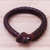 Leather wristband bracelet, 'Beautiful Balance' - Handcrafted Leather Wristband Bracelet from Thailand (image 2b) thumbail