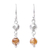 Rutilated quartz dangle earrings, 'Karen Rapture' - Rutilated Quartz and Karen Silver Dangle Earrings thumbail