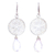 Rose quartz dangle earrings, 'Glittering Web' - Web Motif Rose Quartz Dangle Earrings from Thailand thumbail