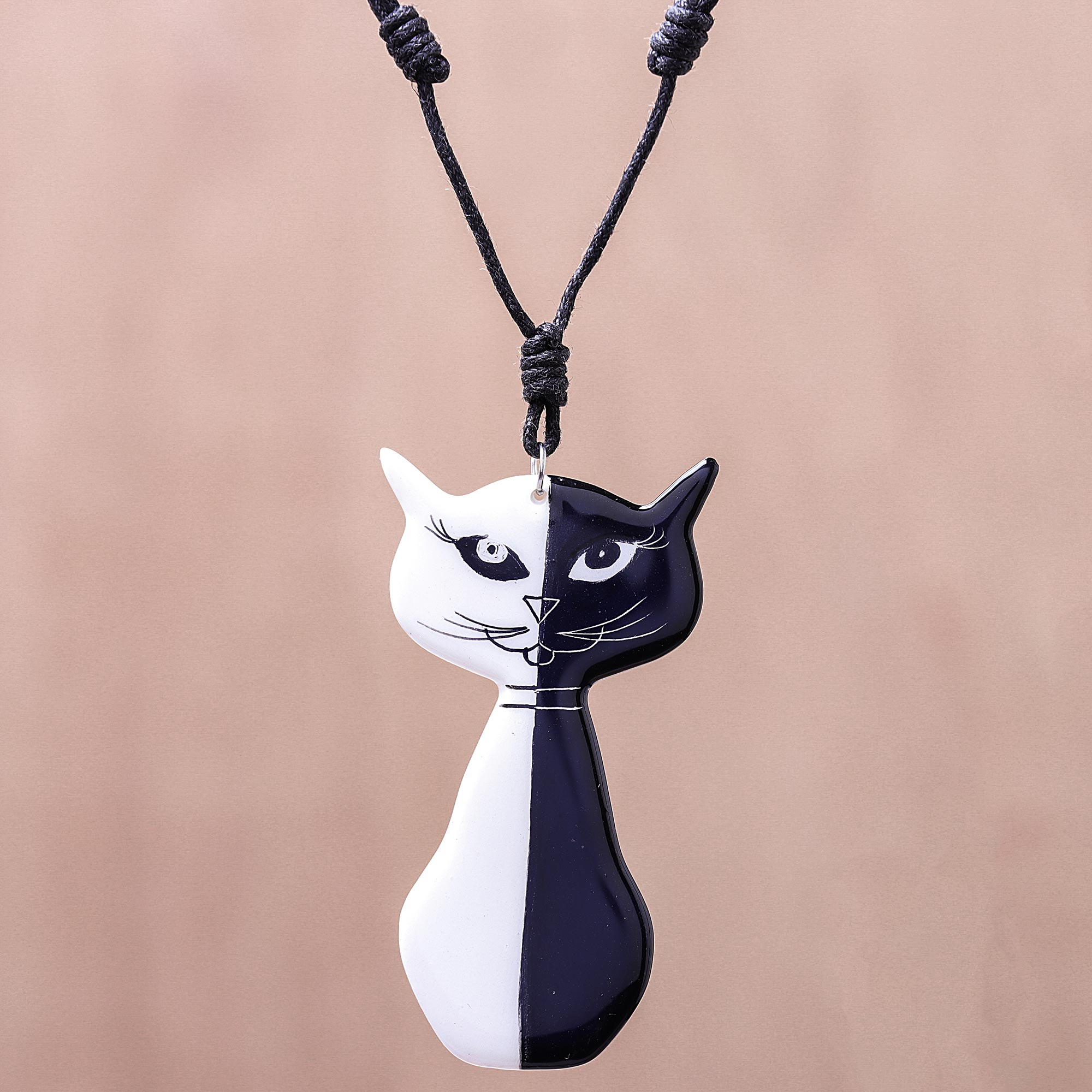 Moon Phase Cat Necklace | Sterling Silver Pendant Chain | Light Years