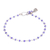 Amethyst link bracelet, 'Iris Secret' - Amethyst Link Bracelet with Karen Silver Charm thumbail