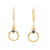 Gold plated onyx dangle earrings, 'Rustic Modern' - 24k Gold Plated Black Onyx Dangle Earrings from Thailand thumbail