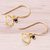 Gold plated onyx dangle earrings, 'Rustic Modern' - 24k Gold Plated Black Onyx Dangle Earrings from Thailand (image 2b) thumbail