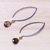 Gold accented smoky quartz dangle earrings, 'Midnight Meadow' - Gold Accent Smoky Quartz Dangle Earrings from Thailand