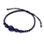 Lapis lazuli beaded macrame bracelet, 'Blue Way' - Hill Tribe Lapis Lazuli Beaded Macrame Bracelet thumbail