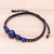 Lapis lazuli beaded macrame bracelet, 'Blue Way' - Hill Tribe Lapis Lazuli Beaded Macrame Bracelet (image 2b) thumbail