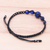 Lapis lazuli beaded macrame bracelet, 'Blue Way' - Hill Tribe Lapis Lazuli Beaded Macrame Bracelet (image 2c) thumbail