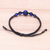 Lapis lazuli beaded macrame bracelet, 'Blue Way' - Hill Tribe Lapis Lazuli Beaded Macrame Bracelet (image 2d) thumbail