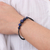 Lapis lazuli beaded macrame bracelet, 'Blue Way' - Hill Tribe Lapis Lazuli Beaded Macrame Bracelet (image 2j) thumbail