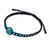 Silver beaded macrame bracelet, 'Blue Classic' - Silver and Recon. Turquoise Beaded Macrame Bracelet thumbail