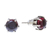 Garnet stud earrings, 'Petite Glow' - Handcrafted Garnet and Sterling Silver Stud Earrings (image 2c) thumbail