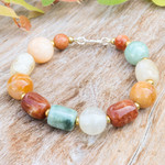 Multi-gemstone beaded bracelet, 'Love and Mercy' - Multi-Gemstone Beaded Bracelet from Thailand
