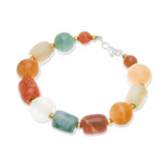 Multi-gemstone beaded bracelet, 'Love and Mercy' - Multi-Gemstone Beaded Bracelet from Thailand