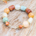 Multi-gemstone beaded bracelet, 'Love and Mercy' - Multi-Gemstone Beaded Bracelet from Thailand
