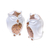 Ceramic salt and pepper shakers, 'Calm Owls in White' (pair) - Ceramic Owl Salt and Pepper Shakers in White (Pair)