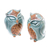 Salero y pimentero de cerámica Celadon, 'Calm Owls in Green' (par) - Salero y pimentero de cerámica Celadon (par)