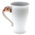 Ceramic mug, 'Elephant Handle in White' - Elephant-Themed Ceramic Mug in White from Thailand