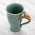Celadon ceramic mug, 'Elephant Handle in Green' - Elephant-Themed Celadon Ceramic Mug from Thailand (image 2b) thumbail