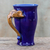 Celadon ceramic mug, 'Elephant Handle in Blue' - Thai Elephant-Themed Celadon Ceramic Mug in Blue thumbail