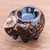 Ceramic oil warmer, 'Royal Scent in Brown' - Ceramic Elephant Oil Warmer in Brown from Thailand
