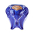 Portavelas de cerámica - Portavelas de elefante de cerámica hecho a mano en azul