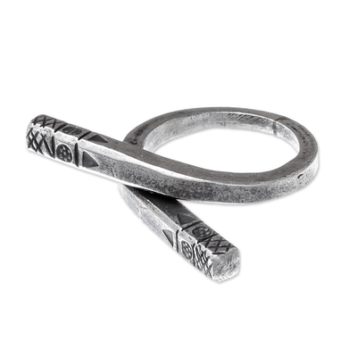 Silver wrap ring, 'Chic Karen' - Karen Silver Wrap Ring Handcrafted in Thailand