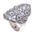 Sterling silver cocktail ring, 'Charming Daisies' - Floral Sterling Silver Cocktail Ring from Thailand thumbail