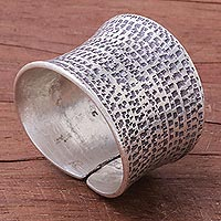 Featured review for Sterling silver wrap ring, Breath of Autun