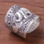 Silver wrap ring, 'Thai Journey' - Elephant-Themed Karen Silver Wrap Ring from Thailand