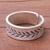 Sterling silver wrap ring, 'Natural Branch' - Leaf Pattern Sterling Silver Wrap Ring from Thailand (image 2c) thumbail