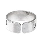 Sterling silver wrap ring, 'Natural Branch' - Leaf Pattern Sterling Silver Wrap Ring from Thailand