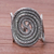 Anillo de cóctel de plata - Anillo de cóctel con patrón de espiral de plata karen oxidada