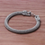 Men's sterling silver chain bracelet, 'Air and Fire' - Men's Sterling Silver Naga Chain Bracelet from Thailand (image 2b) thumbail