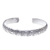 Silver cuff bracelet, 'Seaside Trail' - Handcrafted Karen Silver Fish and Flower Motif Cuff Bracelet (image 2c) thumbail