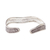 Silbernes Manschettenarmband - Handgefertigtes karen silberfarbenes strukturiertes Wellen-Manschettenarmband