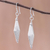 Sterling silver dangle earrings, 'Thai Diamonds' - Diamond-Shaped Sterling Silver Dangle Earrings (image 2) thumbail