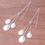 Sterling silver dangle earrings, 'Fashionable Drops' - Drop-Pattern Sterling Silver Dangle Earrings from Thailand