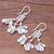 Sterling silver chandelier earrings, 'Lovely Woman' - Sterling Silver Drop Pattern Chandelier Earrings (image 2b) thumbail