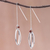 Einfädler-Ohrringe aus Sterlingsilber mit Glasperlen-Akzent - Einfädler-Ohrringe aus Sterlingsilber mit doppelter Ellipse und Kette