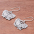Sterling silver dangle earrings, 'Fluttering Butterfly' - Handmade 925 Sterling Silver Butterfly Dangle Earrings (image 2b) thumbail