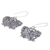 Sterling silver dangle earrings, 'Fluttering Butterfly' - Handmade 925 Sterling Silver Butterfly Dangle Earrings (image 2c) thumbail