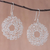 Sterling silver dangle earrings, 'Freedom Wreath' - Sterling Silver Twisted Wire Wreath Dangle Earrings thumbail