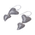 Sterling silver dangle earrings, 'Karen Hearts' - Handmade 925 Sterling Silver Heart Shaped Dangle Earrings (image 2c) thumbail