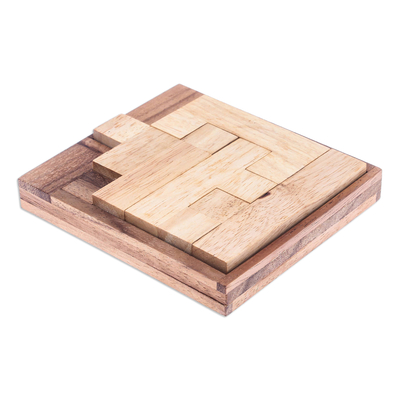 Holzpuzzle - Handgefertigtes Raintree-Holzpuzzle aus Thailand