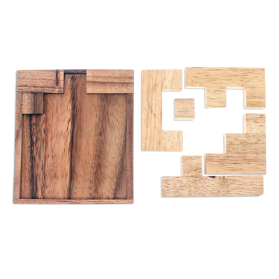 Holzpuzzle - Handgefertigtes Raintree-Holzpuzzle aus Thailand