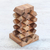 Wood puzzle, 'Tower of Pisa' - 18-Piece Raintree Wood Tower Puzzle from Thailand (image 2) thumbail